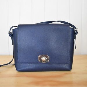 Furla Blue Leather Crossbody Bag